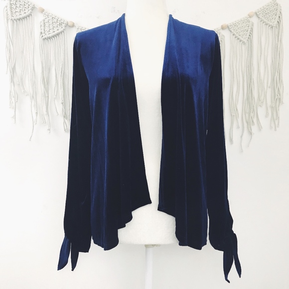 Anthropologie Sweaters - W5 Anthro Velvet Drape Knot Sleeve Cardigan NWT